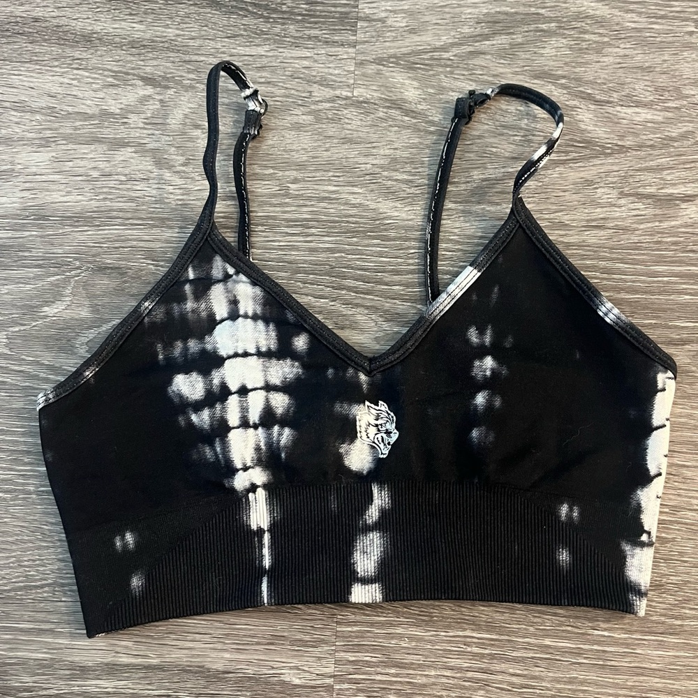 Darc Sport Black and White Serpent Print Sports Bra